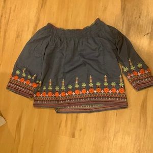 Ivy Jane medium denim embroidered blouse